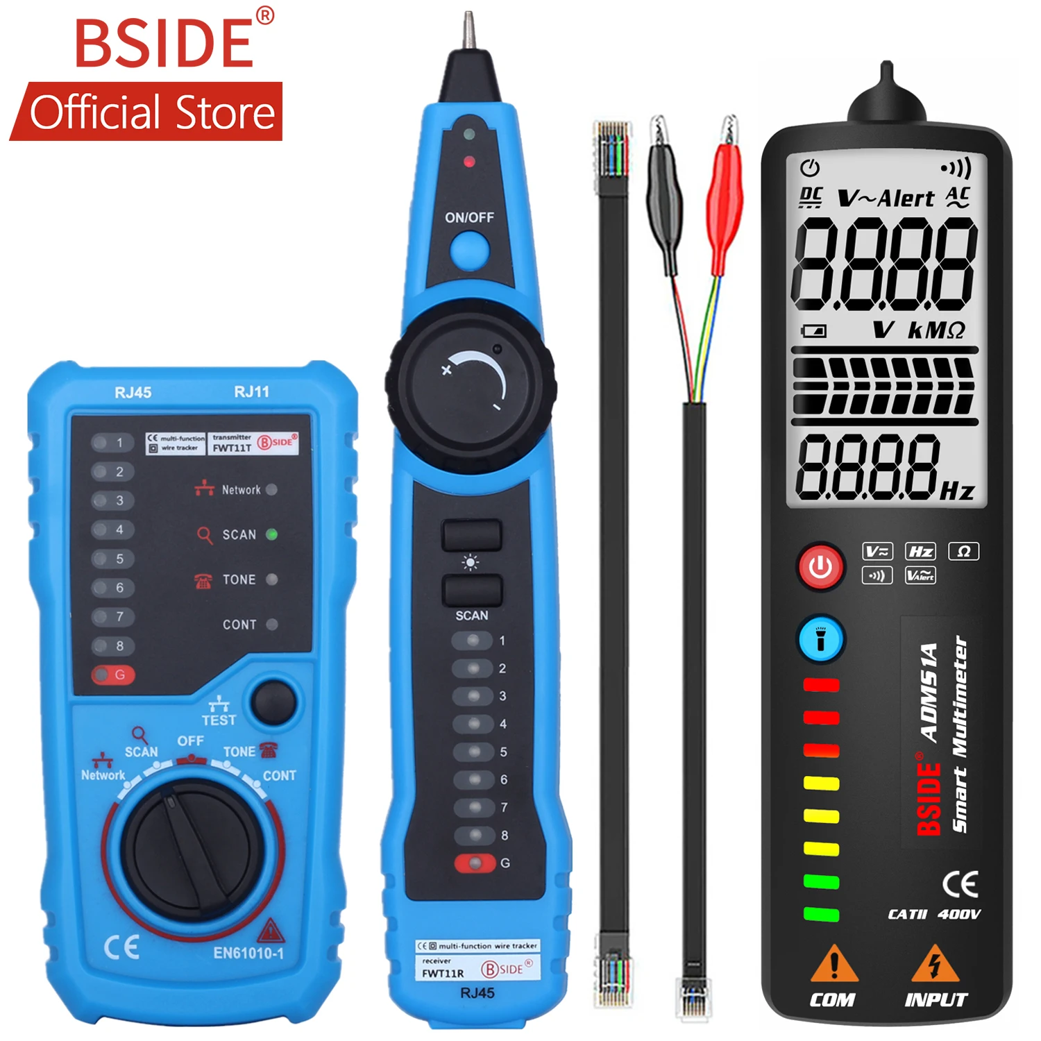 Тестер BSIDE FWT11, искатель проводки, телефонных и компьютерных кабелей Cat5, Cat6, с разъемами RJ11 и RJ45
Тестер BSIDE FWT11, искатель проводки, телефонных и компьютерных кабелей Cat5, Cat6, с разъемами RJ11 и RJ45