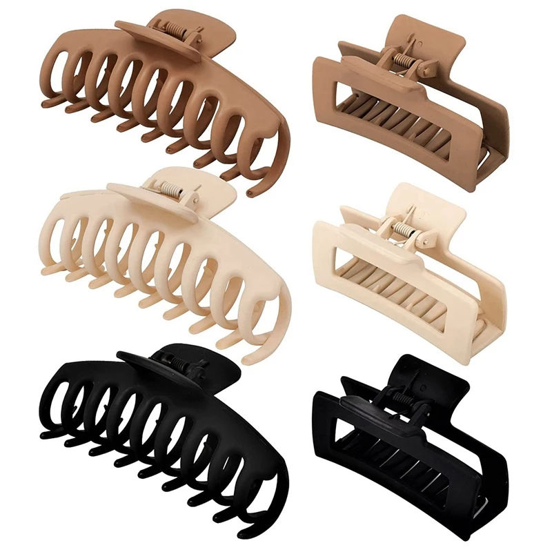 6Pcs Big Hair Claw Clips Hair Clips For Women Thick Hair Nonslip Jumbo Claws Clip Hair Claws Strong Hold Accessories
6Pcs Big Hair Claw Clips Hair Clips For Women Thick Hair Nonslip Jumbo Claws Clip Hair Claws Strong Hold Accessories