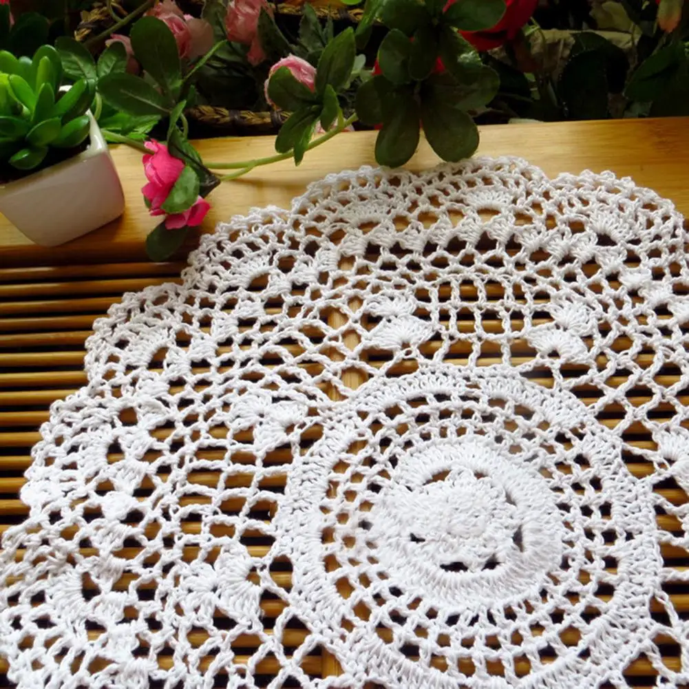 Practical Desk Mat Eco-friendly Solid Colors Crochet Hook Flower Round Table Mat Cup Coaster Table Placemat
Practical Desk Mat Eco-friendly Solid Colors Crochet Hook Flower Round Table Mat Cup Coaster Table Placemat