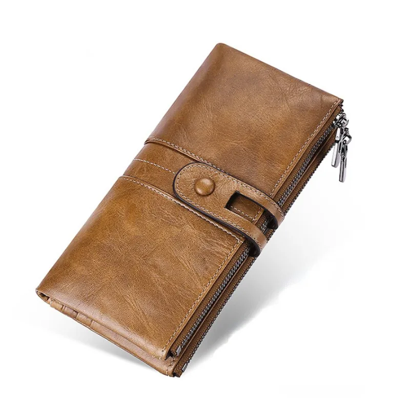 RFID Retro Fashion Men's Wallet Business Leather Long Folding Large-capacity Multi-card Position Holder Clutch Money Clip Purse
RFID Retro Fashion Men's Wallet Business Leather Long Folding Large-capacity Multi-card Position Holder Clutch Money Clip Purse