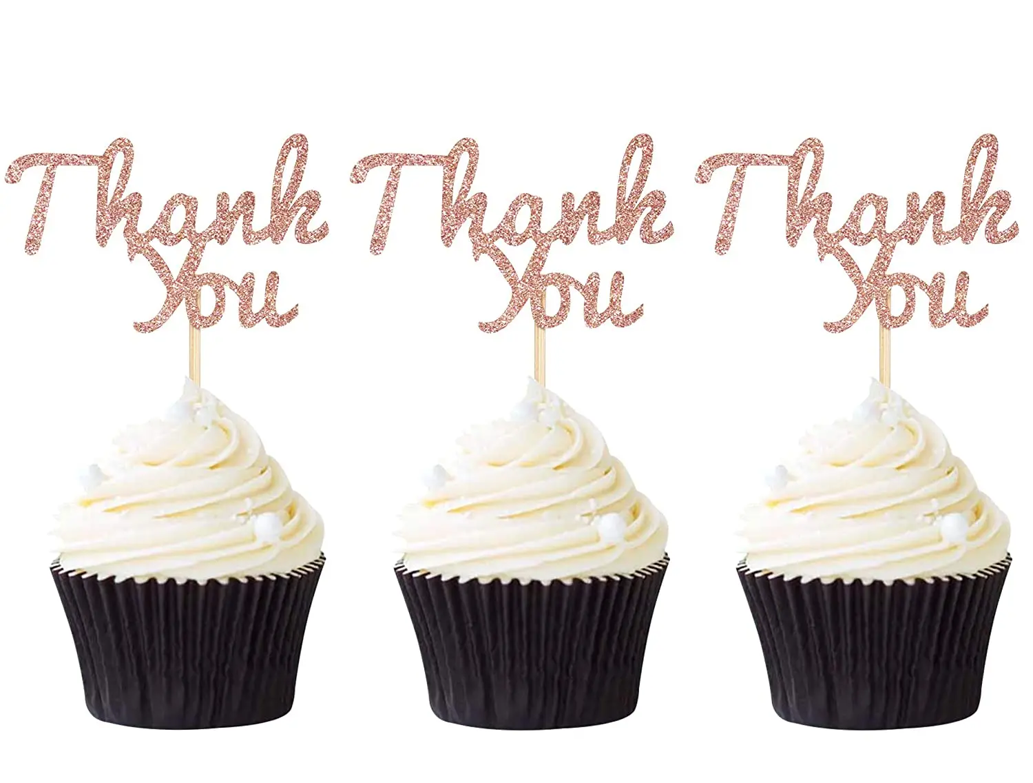 60pcs Rose Gold Glitter Thank You Cupcake Topper Picks for Birthday Anniversary Thanksgiving Day Wedding Bridal Party Decoration
60pcs Rose Gold Glitter Thank You Cupcake Topper Picks for Birthday Anniversary Thanksgiving Day Wedding Bridal Party Decoration