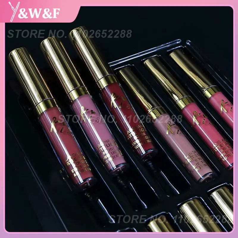 Набор матовых блесков для губ, 12 цветов, матовая губная помада, стойкая глазурованная губная помада, увлажняющая антипригарная чашка, Макияж для губ, косметика для губ TSLM2
Набор матовых блесков для губ, 12 цветов, матовая губная помада, стойкая глазурованная губная помада, увлажняющая антипригарная чашка, Макияж для губ, косметика для губ TSLM2