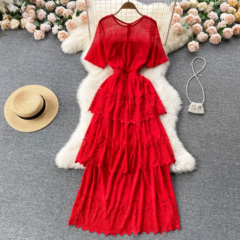 Dress short sleeve women's light mature style elegant fashion temperament long skirt one
Dress short sleeve women's light mature style elegant fashion temperament long skirt one