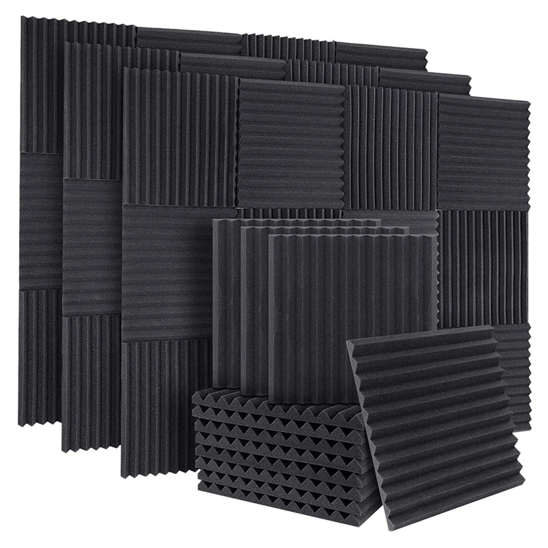 50Pcs Acoustic Soundproof Foam Sound Absorbing Panels Sound Insulation Panels Wedge For Studio Walls Ceiling,1X12x12inch
50Pcs Acoustic Soundproof Foam Sound Absorbing Panels Sound Insulation Panels Wedge For Studio Walls Ceiling,1X12x12inch