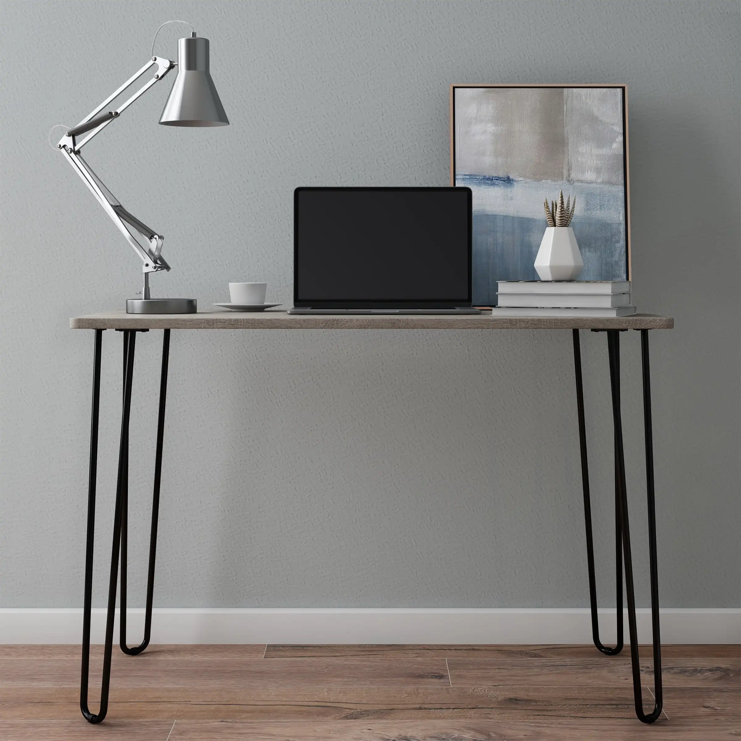 Home Modern Desk with Hairpin Legs - Home Office Furniture (Gray) Home Office Gaming Desk PC Writing Table Office Desk
Home Modern Desk with Hairpin Legs - Home Office Furniture (Gray) Home Office Gaming Desk PC Writing Table Office Desk