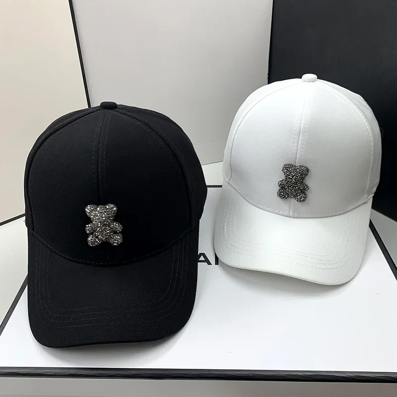 Fashion designer Summer Baseball Cap for Women Korean Wild Bear Rhinestone Caps SunHats Street Kpop Outdoor Visors Hip hop Hat
Fashion designer Summer Baseball Cap for Women Korean Wild Bear Rhinestone Caps SunHats Street Kpop Outdoor Visors Hip hop Hat