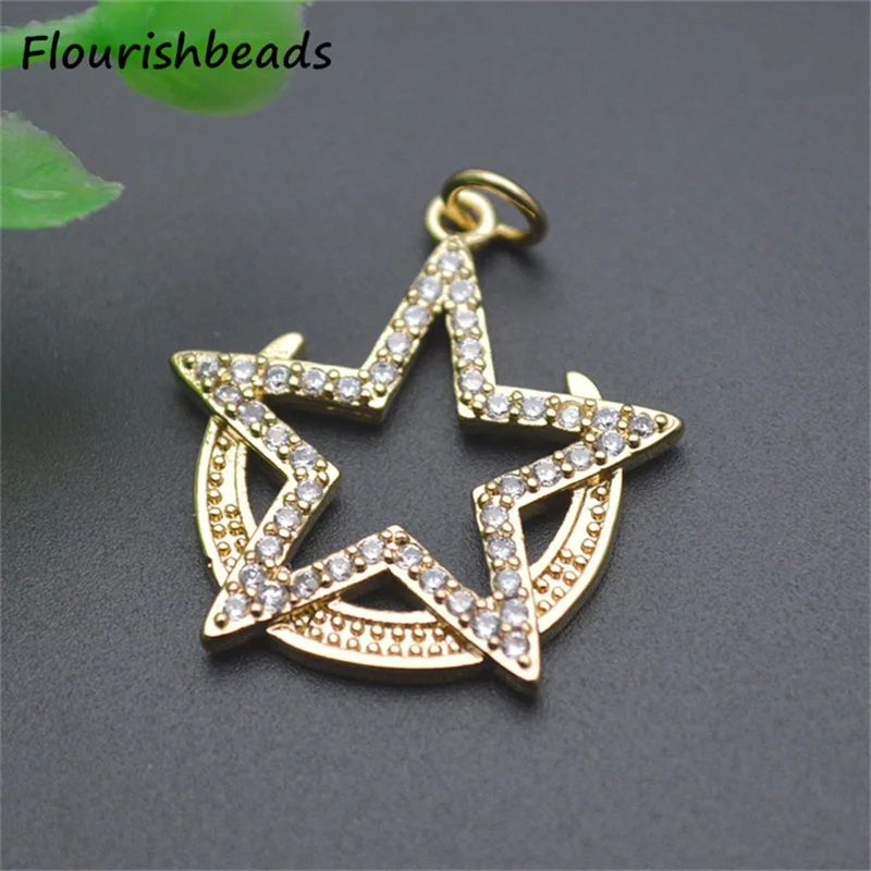 Fashion Jewelry Nickel Free Anti Fading Gold Color Cubic Zircon Moon Star Metal Charms Pendants for DIY Woman Necklace 20pc
Fashion Jewelry Nickel Free Anti Fading Gold Color Cubic Zircon Moon Star Metal Charms Pendants for DIY Woman Necklace 20pc