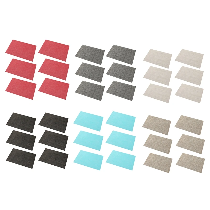 Placemats Set Of 6 Washable Wipeable Place Mats For Kitchen Table Heat Resistant Non-Slip Table Mats
Placemats Set Of 6 Washable Wipeable Place Mats For Kitchen Table Heat Resistant Non-Slip Table Mats