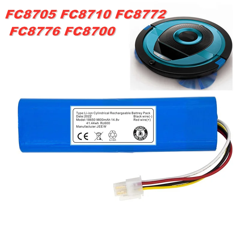 New 14.8V 9800mAh Li-ion Battery Pack For Philips FC8772 FC8774 FC8776 FC8715 FC8972 FC8710 (New Version) Robot Vacuum Cleaner
New 14.8V 9800mAh Li-ion Battery Pack For Philips FC8772 FC8774 FC8776 FC8715 FC8972 FC8710 (New Version) Robot Vacuum Cleaner
