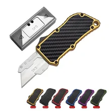 SK5 Blade Utility Knife Replaceable Blade Aeronautical Aluminium Handle EDC Outdoor Multitool Security Hand Tool Gift Five Blade