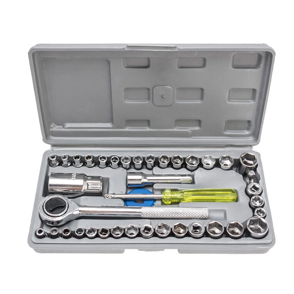Automobile and Motorcycle Combination Tool Socket Set Tool Box 40Pcs Wrench Socket Combination Tool Kit
Automobile and Motorcycle Combination Tool Socket Set Tool Box 40Pcs Wrench Socket Combination Tool Kit