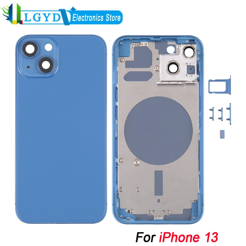 Задняя крышка корпуса для iPhone 13 с лотком для SIM-карты, боковыми клавишами и объективом камеры, запасная часть
Задняя крышка корпуса для iPhone 13 с лотком для SIM-карты, боковыми клавишами и объективом камеры, запасная часть