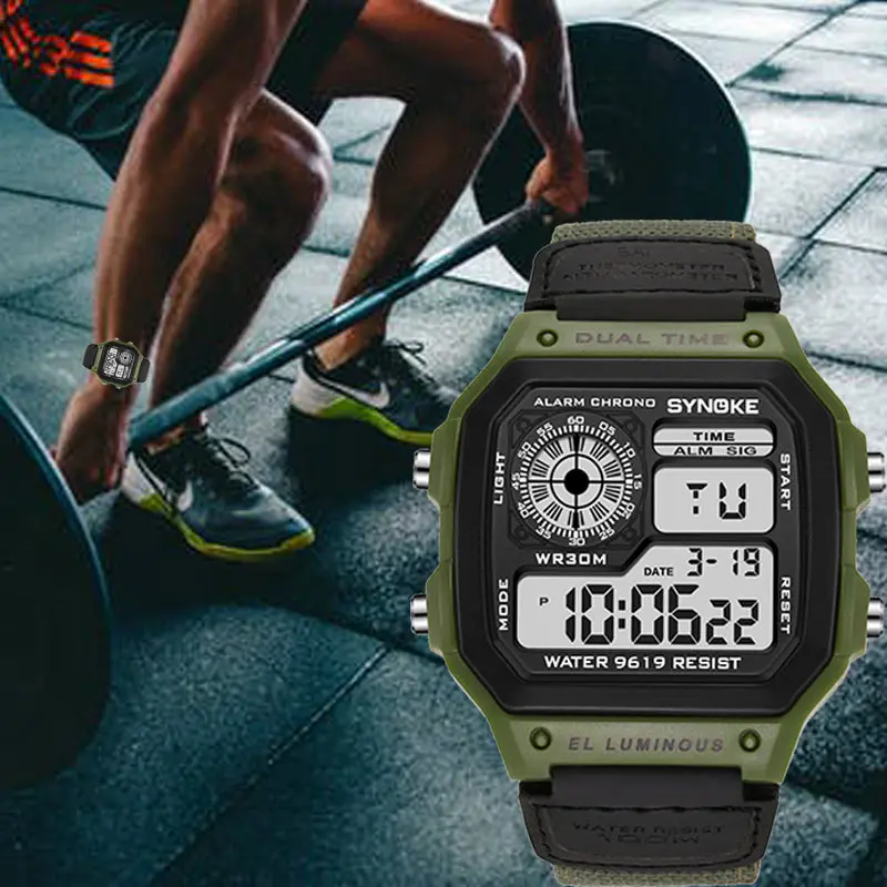 SYNOKE Sport Watch Men Military Army Fabric Nylon Strap Square Dial Digital Watch Casual Watches for Men Relogio Masculino
SYNOKE Sport Watch Men Military Army Fabric Nylon Strap Square Dial Digital Watch Casual Watches for Men Relogio Masculino