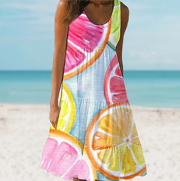 New Summer Fashion Sexy Girls Women Vintage 3D Printing Fruits Sling Ruffle Dresses Sundress Boho Holiday Beachwear Night Dress
New Summer Fashion Sexy Girls Women Vintage 3D Printing Fruits Sling Ruffle Dresses Sundress Boho Holiday Beachwear Night Dress