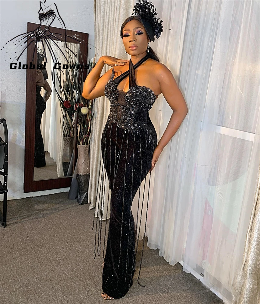 Sexy Hater Evening Dress For Black Girls 2023 Beaded Tassel Birthday Party Dresses Mermaid Long Prom Gown Robe De Bal
Sexy Hater Evening Dress For Black Girls 2023 Beaded Tassel Birthday Party Dresses Mermaid Long Prom Gown Robe De Bal