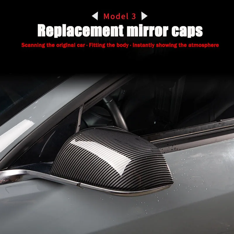 For Tesla Model 3 exterior carbon fiber piano black rearview mirror model3 2017-2022 rearview mirror Refit housing accessories 
For Tesla Model 3 exterior carbon fiber piano black rearview mirror model3 2017-2022 rearview mirror Refit housing accessories