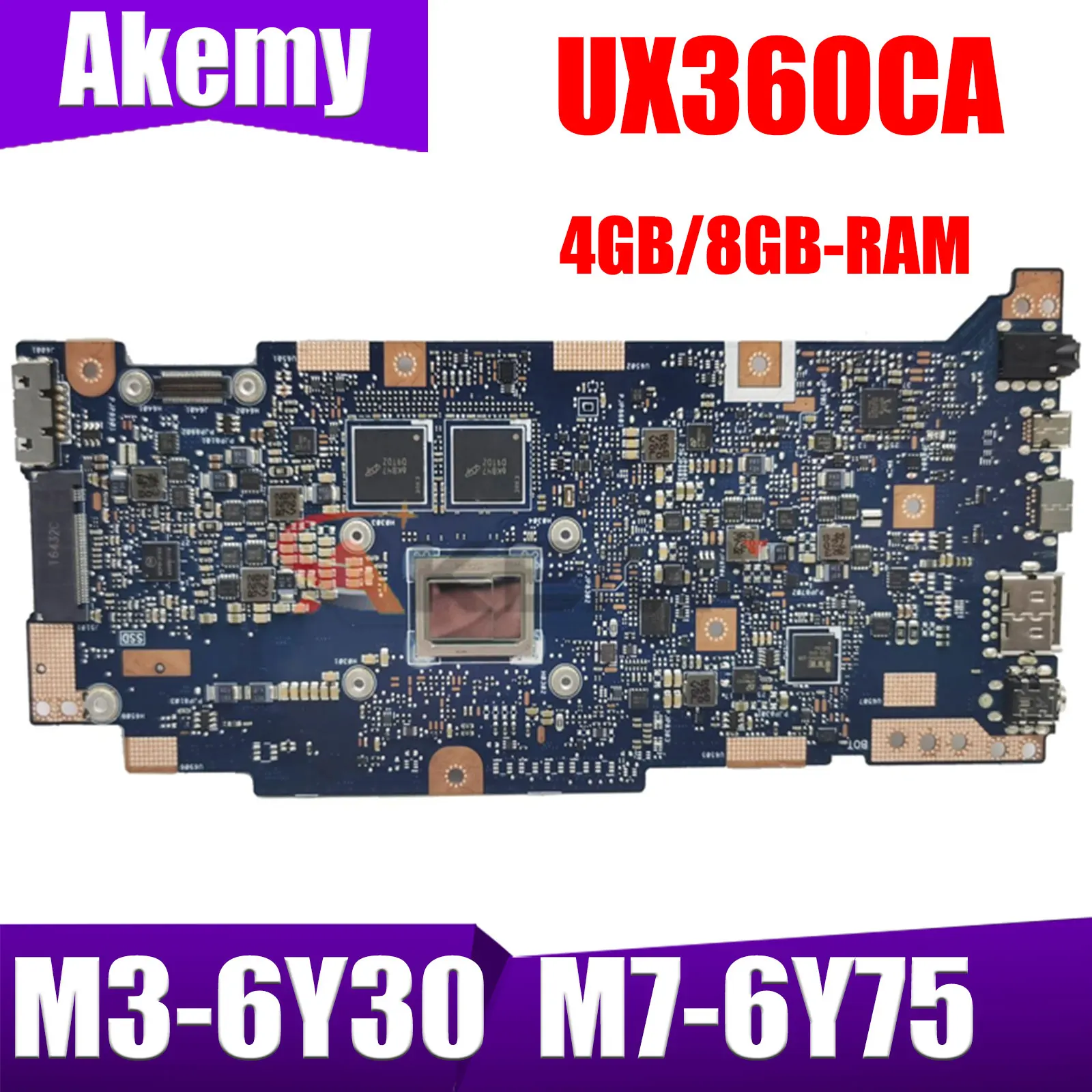 

Материнская плата для ноутбука UX360CA, M3-6Y30 7Y30, M7-6Y75 4GB/8GB-RAM для ASUS Zenbook UX360C UX360CAK
