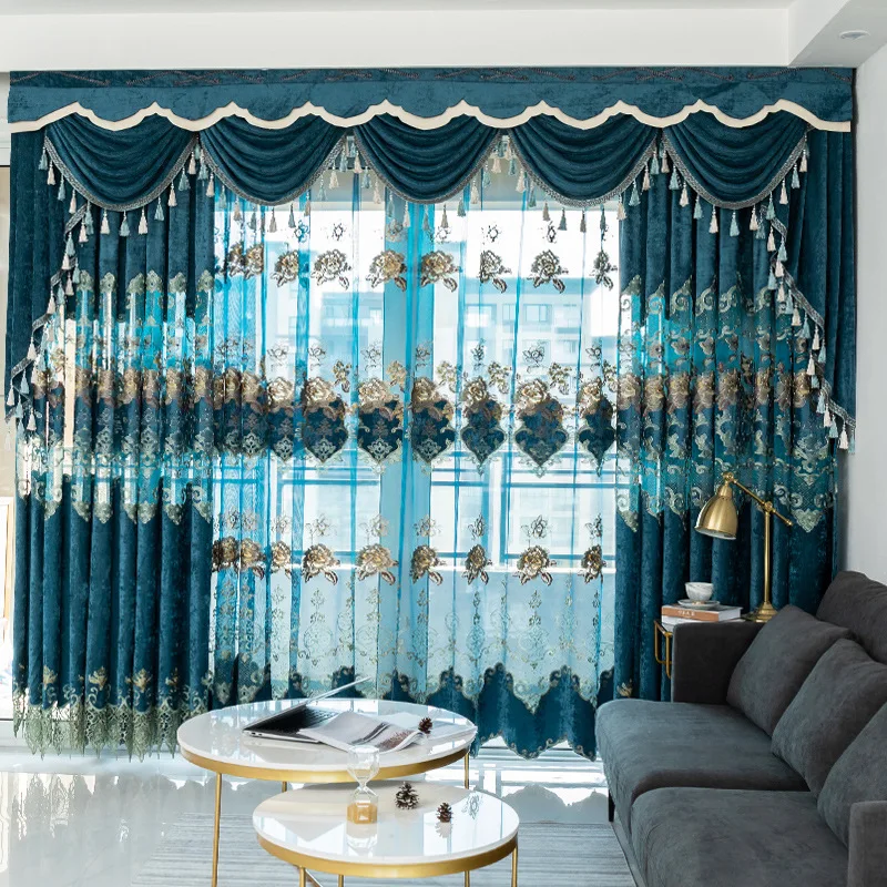 Curtains for Living Dining Room Bedroom European Style Luxury Embroidered Beige Chenille Valance Tulle Windows Hollow Out Door
Curtains for Living Dining Room Bedroom European Style Luxury Embroidered Beige Chenille Valance Tulle Windows Hollow Out Door