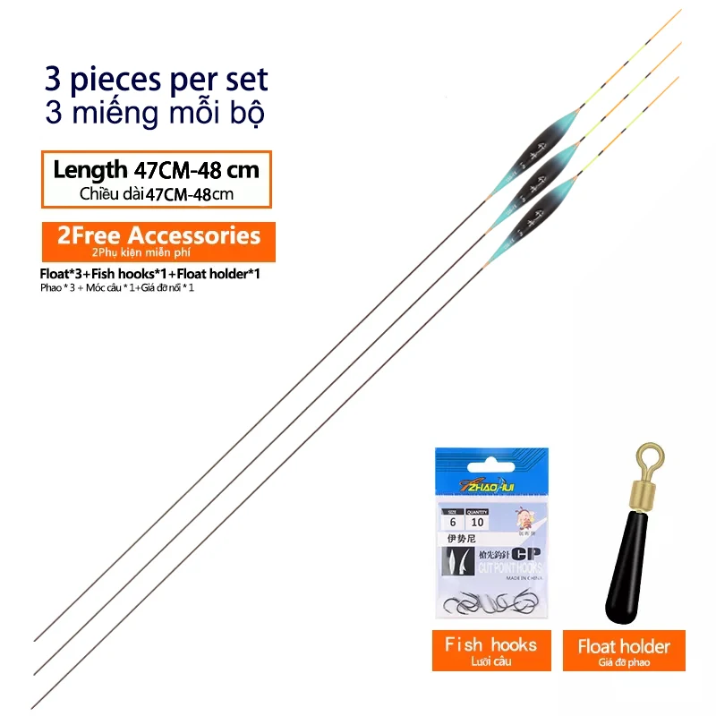 3Pieces/lot Lead Free Fishing Floats+1 Bag Fishing Hook+1 Buoy Seat Self-Stand Float Fresh Water Fishing Float Tools Accessories
3Pieces/lot Lead Free Fishing Floats+1 Bag Fishing Hook+1 Buoy Seat Self-Stand Float Fresh Water Fishing Float Tools Accessories
