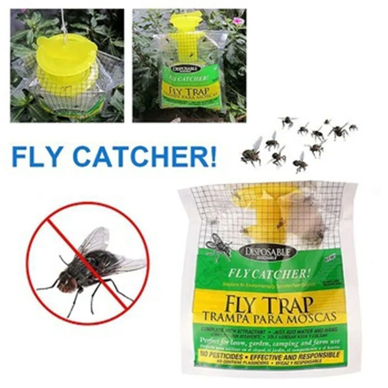 5pcs Hanging Fly Trap Disposable Fly Catcher Bag Mosquito Trap Catcher Fly Wasp Insect Bug Killer Flies Trap For Outdoor
5pcs Hanging Fly Trap Disposable Fly Catcher Bag Mosquito Trap Catcher Fly Wasp Insect Bug Killer Flies Trap For Outdoor