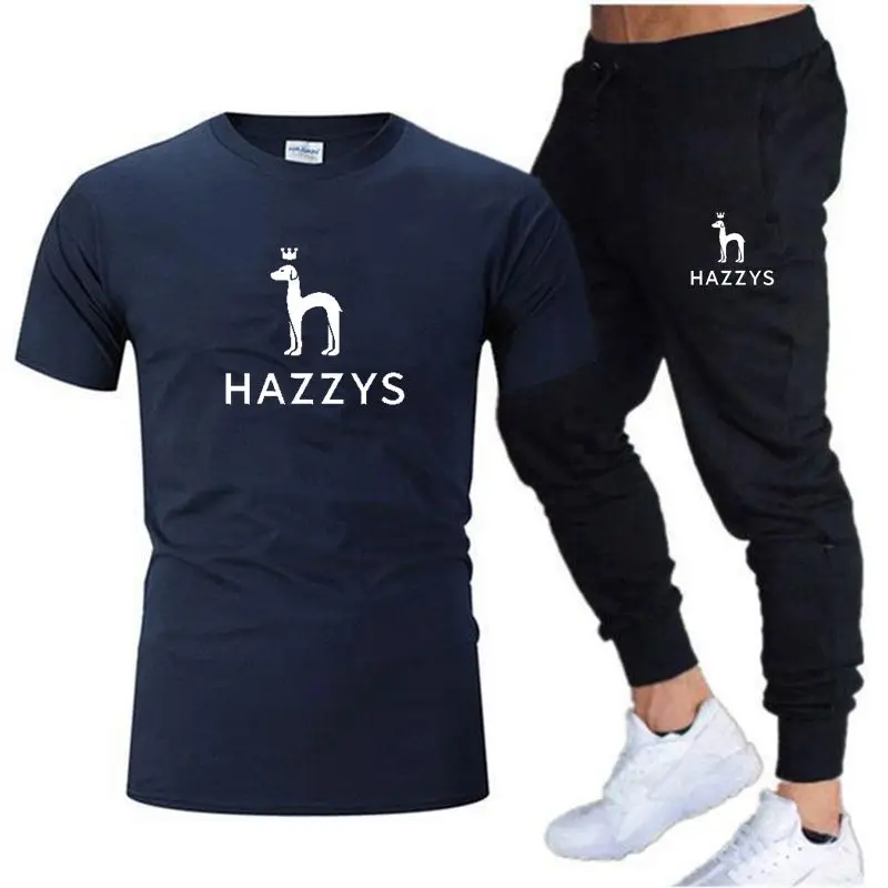 2022 г., комплект из мужской футболки HAZZYS, летний спортивный костюм, хлопковая Футболка с принтом mizuno + брюки, Быстросохнущий мужской костюм 2
2022 г., комплект из мужской футболки HAZZYS, летний спортивный костюм, хлопковая Футболка с принтом mizuno + брюки, Быстросохнущий мужской костюм 2