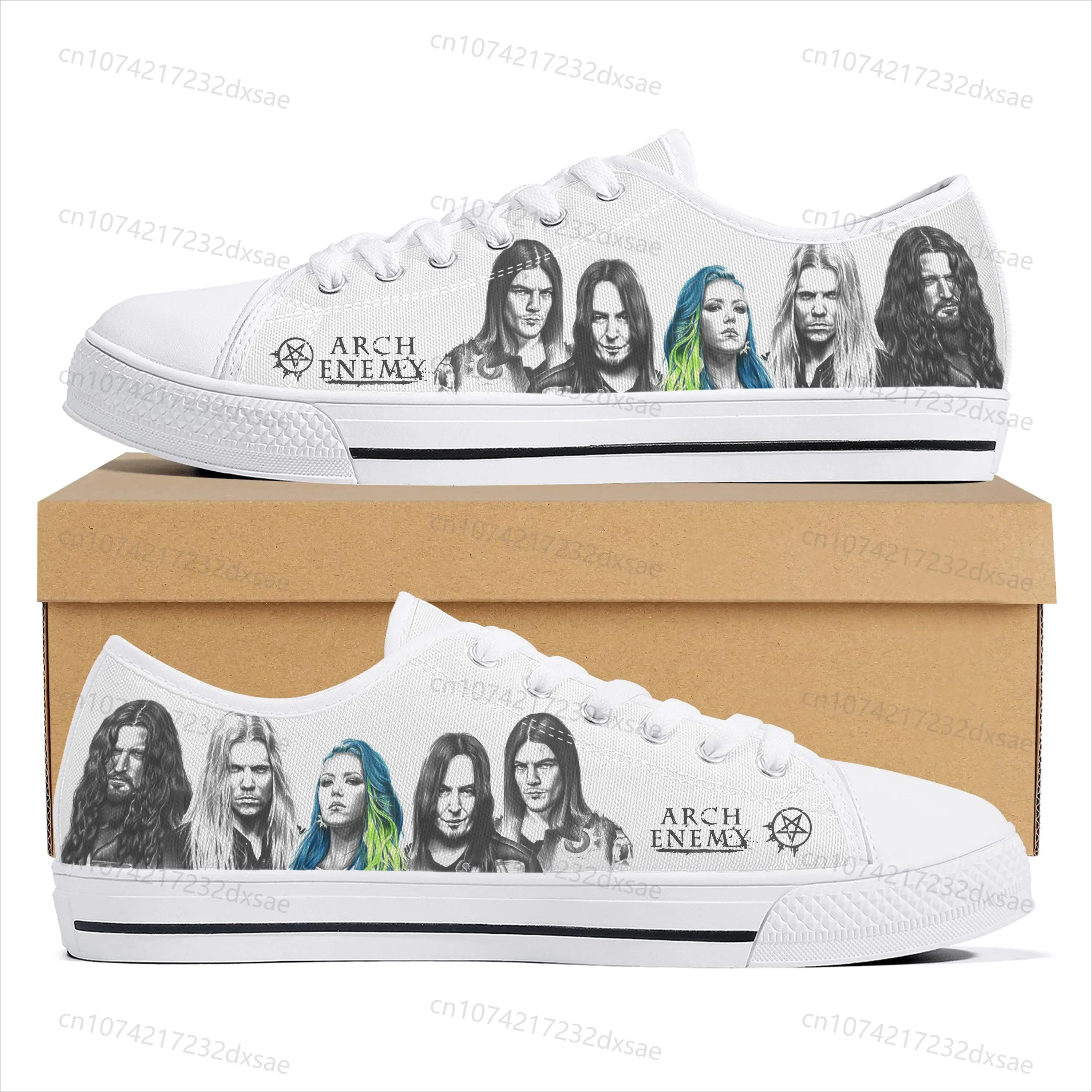

Arch Enemy Metal Band Pop Low Top High Quality Sneakers Mens Women Teenager Canvas Sneaker Casual Couple Shoes Custom Shoes