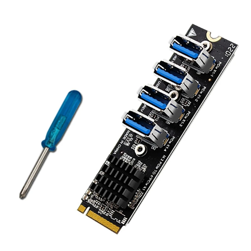 Адаптер M.2 USB, M.2 М-ключ к 4 портам PCI-E X1 USB3.0, Удлинительный кабель для графики ASM1184, карточка для майнинга для настольного ПК, SSD, HDD
Адаптер M.2 USB, M.2 М-ключ к 4 портам PCI-E X1 USB3.0, Удлинительный кабель для графики ASM1184, карточка для майнинга для настольного ПК, SSD, HDD
