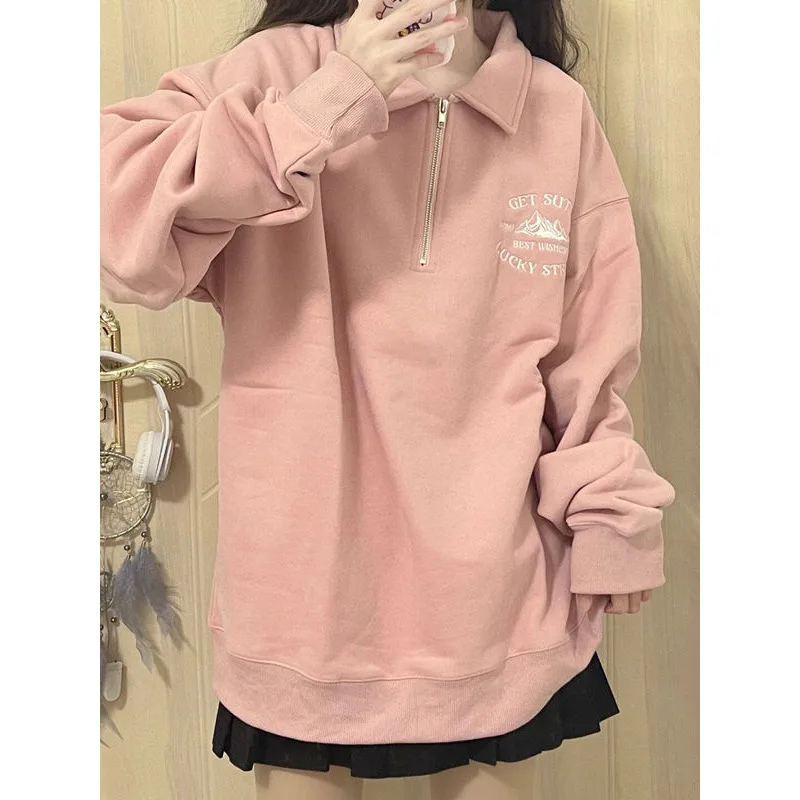 Корейская мода кавайная розовая толстовка с буквенным принтом для женщин Harajuku в стиле преппи Толстовка Оверсайз повседневные топы с длинным рукавом
Корейская мода кавайная розовая толстовка с буквенным принтом для женщин Harajuku в стиле преппи Толстовка Оверсайз повседневные топы с длинным рукавом