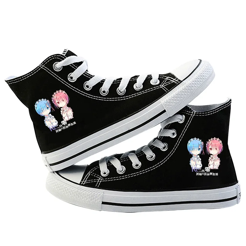 Anime Rem Ram Cosplay Print Canvas Shoes Re:zero Kara Hajimeru Isekai Seikatsu High Top Sneakers Casual Shoes for Spring Autumn
Anime Rem Ram Cosplay Print Canvas Shoes Re:zero Kara Hajimeru Isekai Seikatsu High Top Sneakers Casual Shoes for Spring Autumn