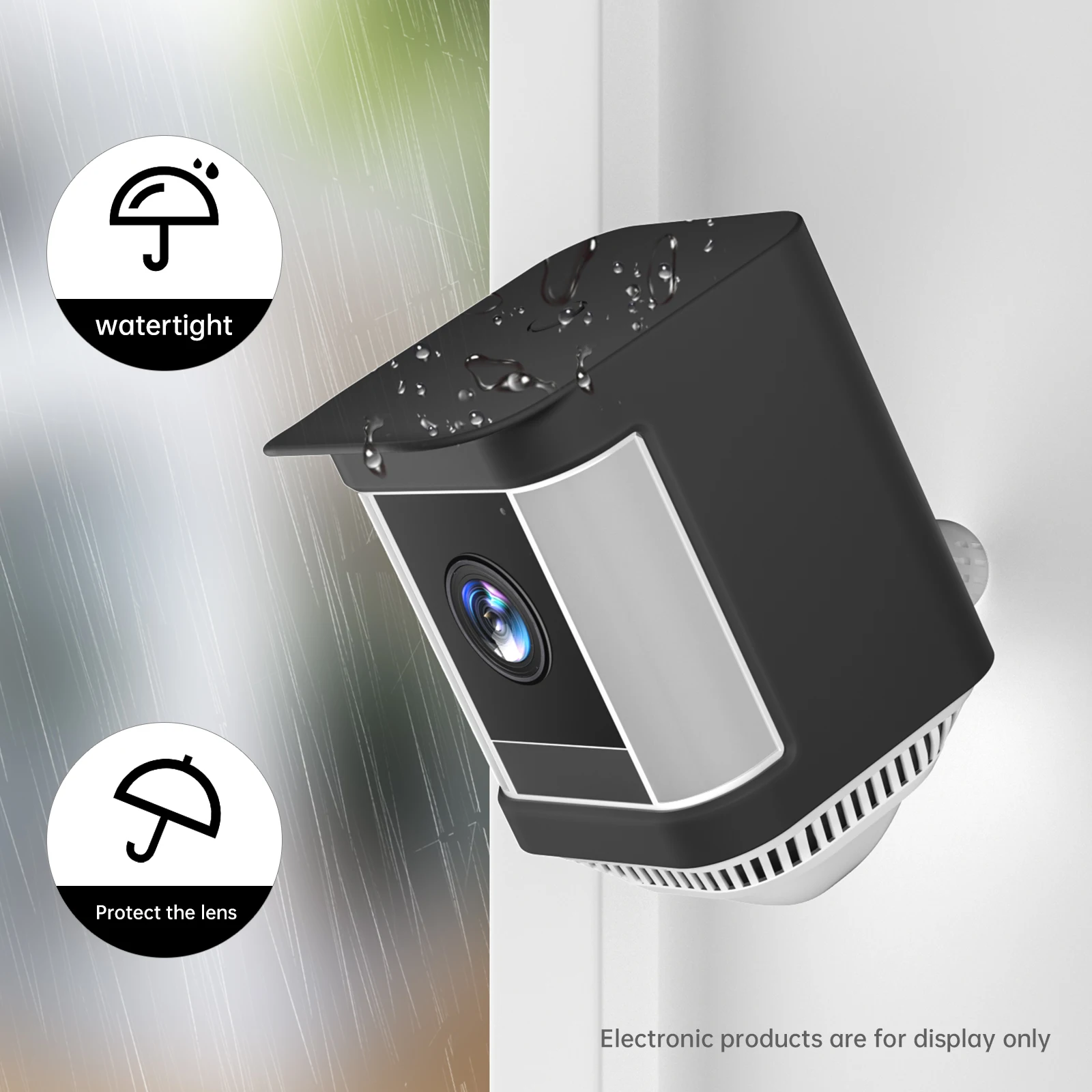 Silicone Soft Protector Case with Brim Monitor Camera Protector UV-proof Weather-proof for Ring Spotlight Cam Pro/Cam Plus
Silicone Soft Protector Case with Brim Monitor Camera Protector UV-proof Weather-proof for Ring Spotlight Cam Pro/Cam Plus