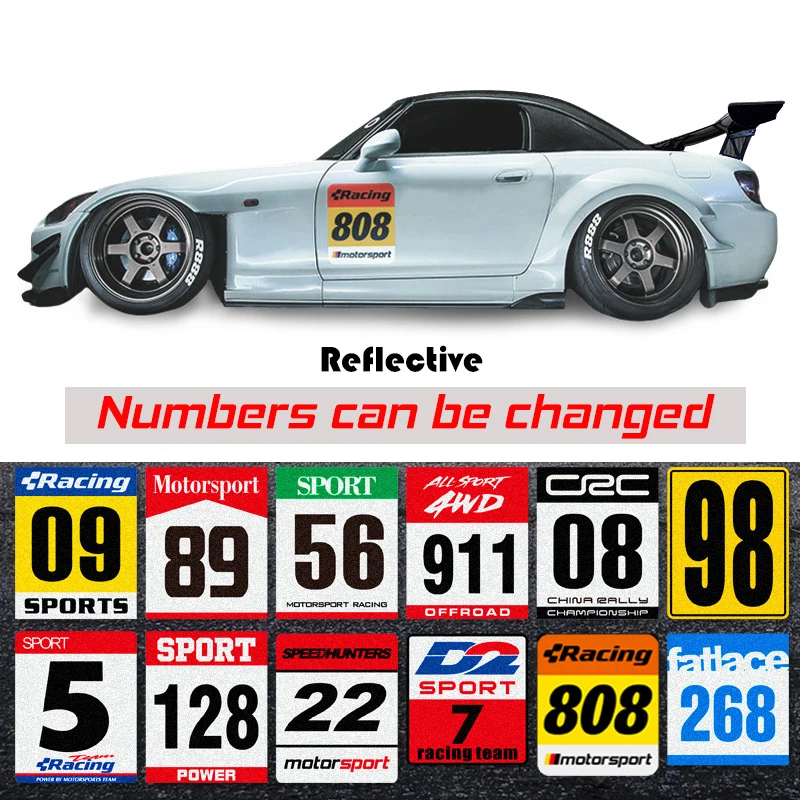 Car Side Body Sport Racing Number Letter Sticker Multicolored Reflective Vinyl Decal Car Modification Decoration Sticker
Car Side Body Sport Racing Number Letter Sticker Multicolored Reflective Vinyl Decal Car Modification Decoration Sticker