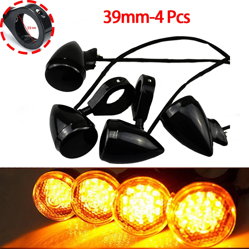 4 шт. мотоциклетные указатели поворота, светодиодные фонари, передний и задний вилочный зажим для Harley 39 мм/41 мм, индикаторные лампы
4 шт. мотоциклетные указатели поворота, светодиодные фонари, передний и задний вилочный зажим для Harley 39 мм/41 мм, индикаторные лампы
