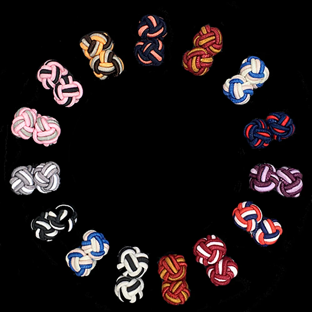 Men's Colorful Cufflinks Fashion Knot Design High Quality Mixed Solid Colors DIY Braided Wire Buckle Cloth Men Shirt Cufflinks
Men's Colorful Cufflinks Fashion Knot Design High Quality Mixed Solid Colors DIY Braided Wire Buckle Cloth Men Shirt Cufflinks