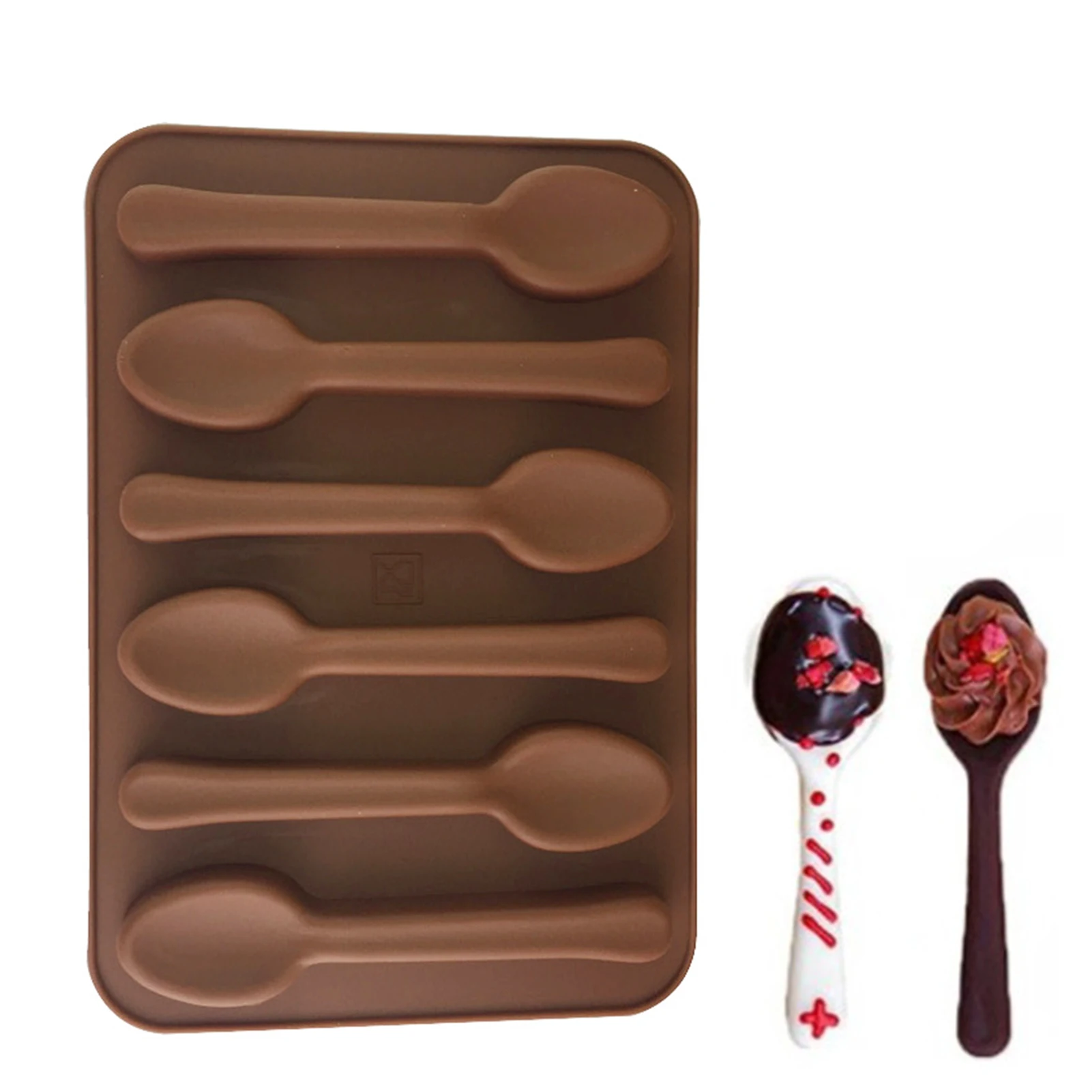 6 Grids Silicone Mold 3D Spoon Shaped Chocolate Fondant Candy Bars Biscuit Jelly Baking Mold DIY Handmade Edible Spoon Mold
6 Grids Silicone Mold 3D Spoon Shaped Chocolate Fondant Candy Bars Biscuit Jelly Baking Mold DIY Handmade Edible Spoon Mold