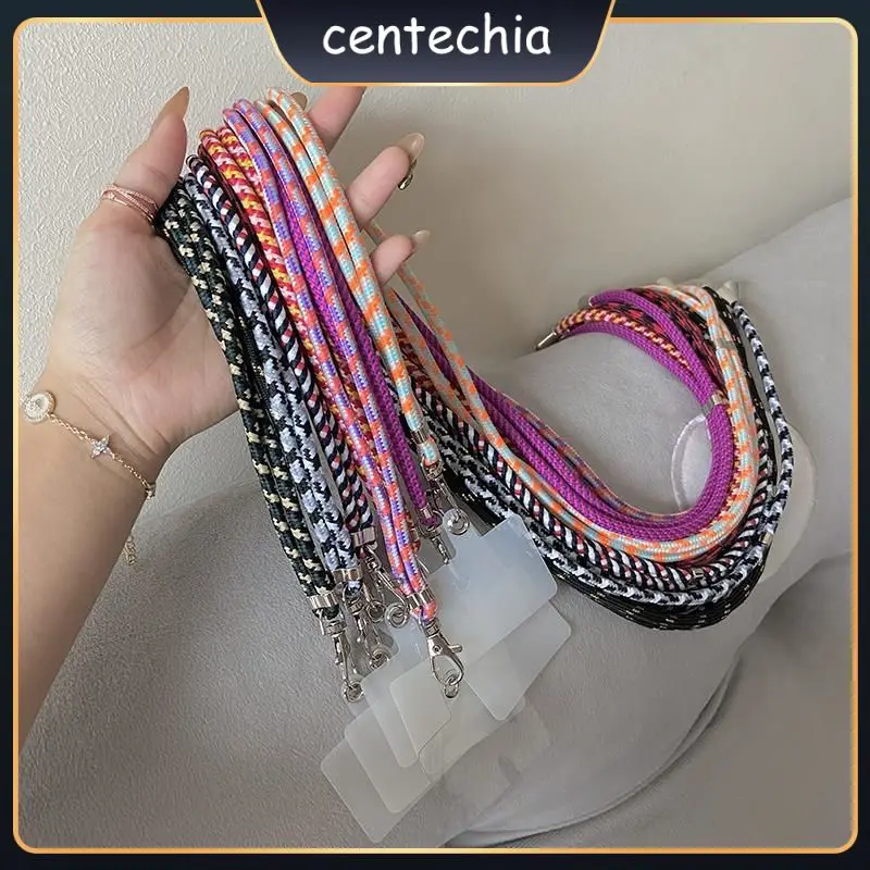 

Metal Buckle Mobile Phone Lanyard Portable Smartphone Hain Beautiful Adjustable Necklace Wrist Strap For Iphone Nylon