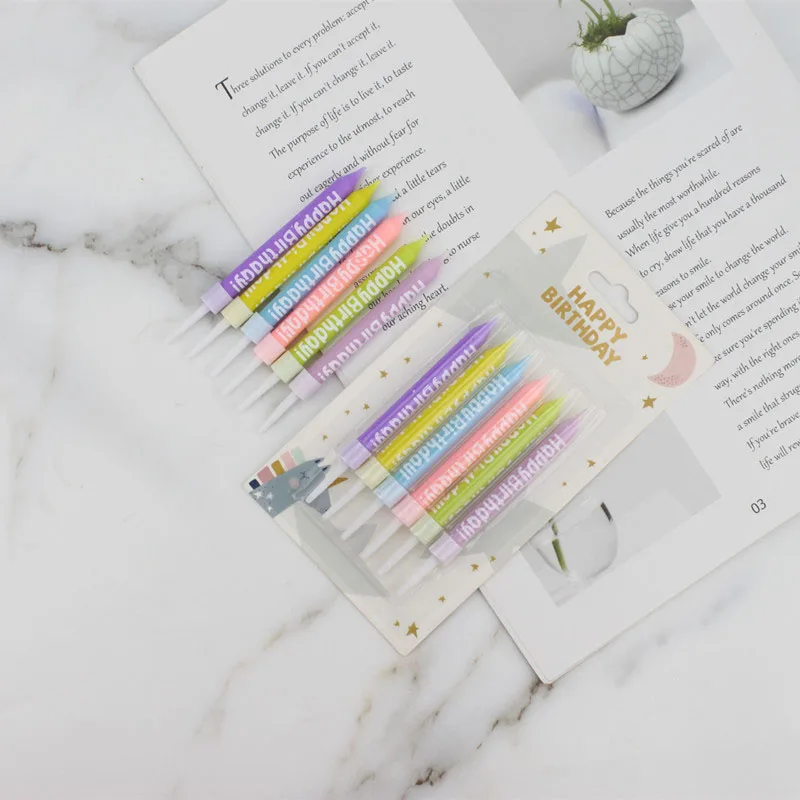 6PCS Long Colorful Pencil Cake Candle Safe Flames Kids Birthday Party Wedding Cake Candle Home Decoration Favor Supplies
6PCS Long Colorful Pencil Cake Candle Safe Flames Kids Birthday Party Wedding Cake Candle Home Decoration Favor Supplies