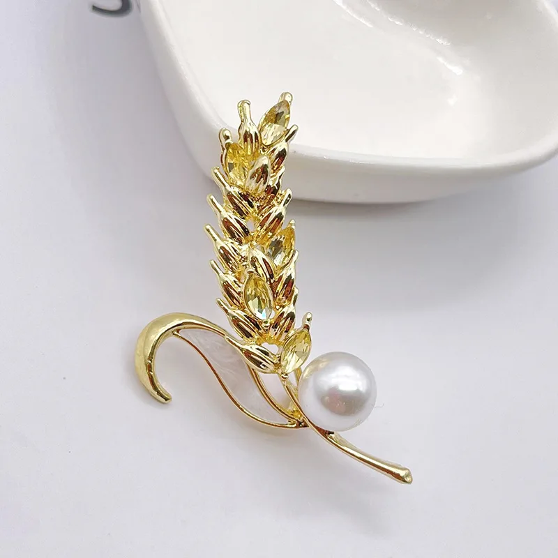 Luxury Cubic Zircon Wheat Ear Brooch Collar Pins For Suit Shining Women's Brooches 2021 Ins Style Jewelry Wholesale
Luxury Cubic Zircon Wheat Ear Brooch Collar Pins For Suit Shining Women's Brooches 2021 Ins Style Jewelry Wholesale