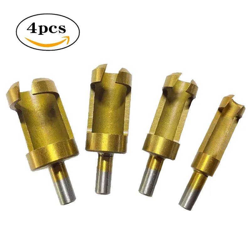 4Pcs Titanium Coated Plug Cutter Counter Bored Set DIY 6-16mm 4 Piece Hole Wood Timber Drill Power Tool Drill Bit
4Pcs Titanium Coated Plug Cutter Counter Bored Set DIY 6-16mm 4 Piece Hole Wood Timber Drill Power Tool Drill Bit