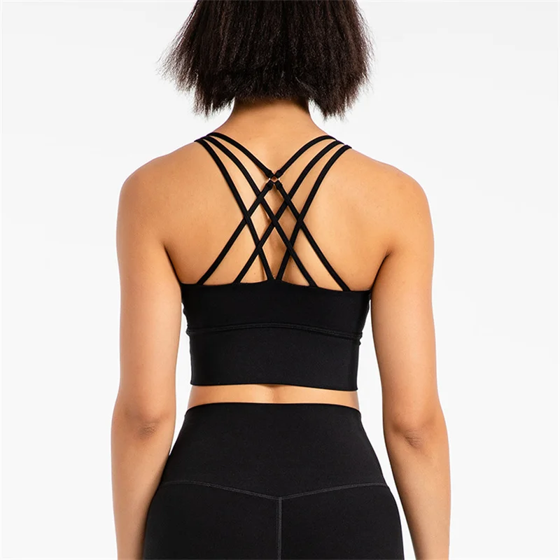Women's Lingerie Fitness Yoga Sports Bra Square Neck Eight Straps Cross Beauty Back Nude Seamless Sports Top Gym Workout Women
Women's Lingerie Fitness Yoga Sports Bra Square Neck Eight Straps Cross Beauty Back Nude Seamless Sports Top Gym Workout Women