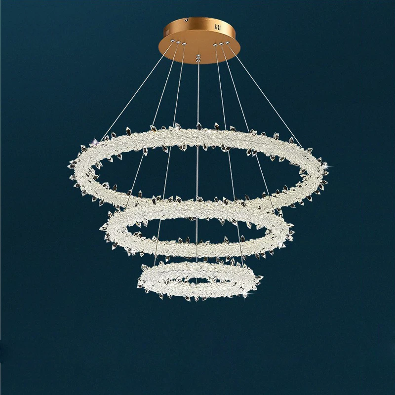 Светодиодная люстра с регулируемой яркостью, хром и золотистым кристаллом, подвесной светильник для фойе, лампа для освещения
Светодиодная люстра с регулируемой яркостью, хром и золотистым кристаллом, подвесной светильник для фойе, лампа для освещения