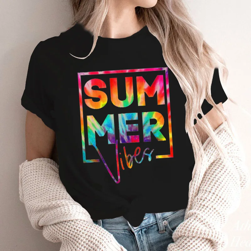 Summer Cute Pattern Women's Tops Plant Love Print Women's T-shirts New Women's Black Short Sleeve Top
Summer Cute Pattern Women's Tops Plant Love Print Women's T-shirts New Women's Black Short Sleeve Top