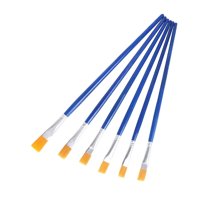 6Pcs/Pack Multipurpose Flat Pointed Nylon Oil Painting Brushes Drawing Art Supplies Nice Gift Blue Paint Gouache Tool Stationery
6Pcs/Pack Multipurpose Flat Pointed Nylon Oil Painting Brushes Drawing Art Supplies Nice Gift Blue Paint Gouache Tool Stationery