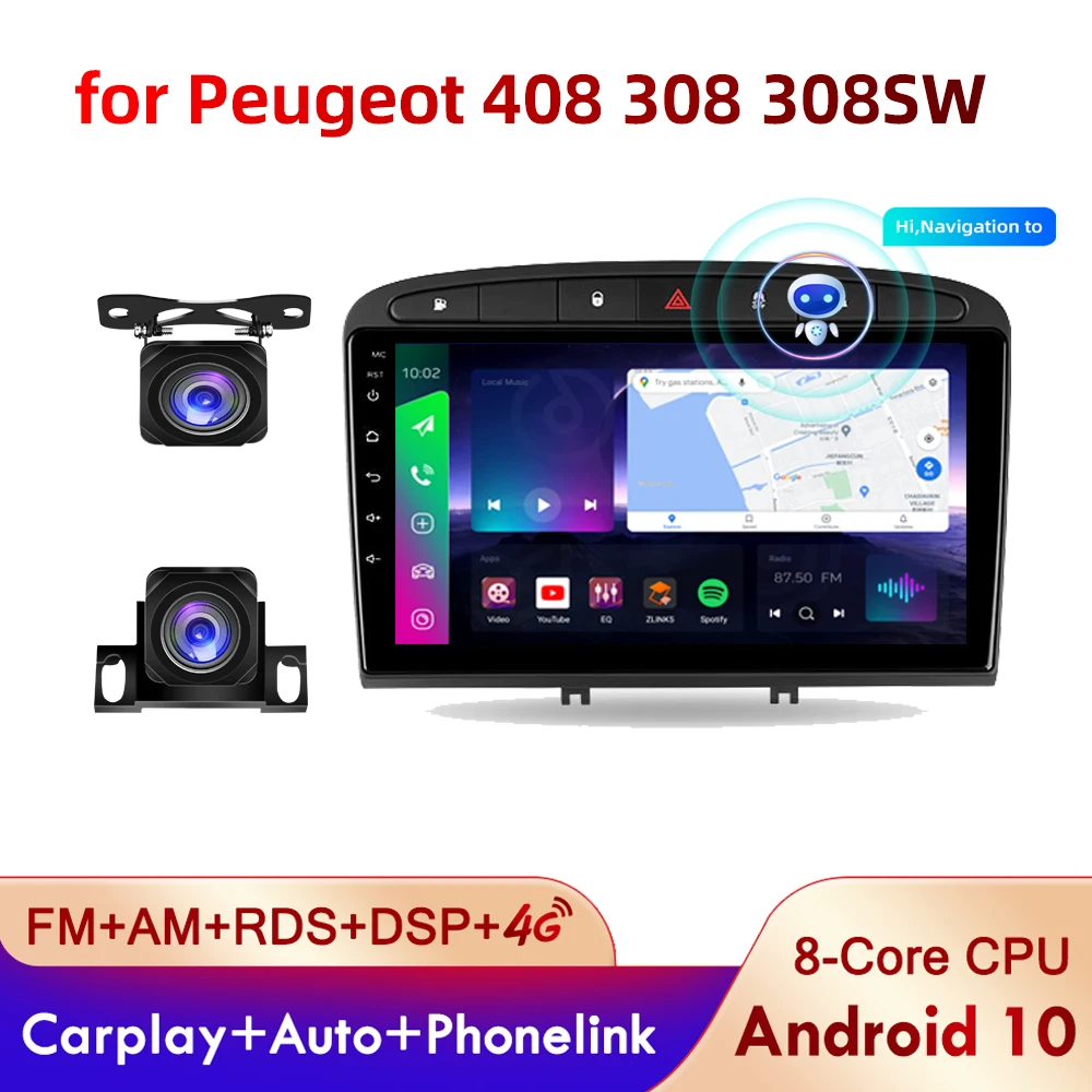 PEERCE For Peugeot 408 1 2012 - 2020 For Peugeot 308 1 T7 2007 - 2015 Car Radio Multimedia Video Player Navigation GPS Android
PEERCE For Peugeot 408 1 2012 - 2020 For Peugeot 308 1 T7 2007 - 2015 Car Radio Multimedia Video Player Navigation GPS Android