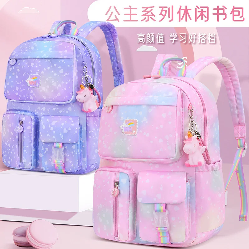 New Children's Schoolbags Lightweight Waterproof Princess Backpack With Small Unicorn Doll Burden-reducing Girls School Bag
New Children's Schoolbags Lightweight Waterproof Princess Backpack With Small Unicorn Doll Burden-reducing Girls School Bag