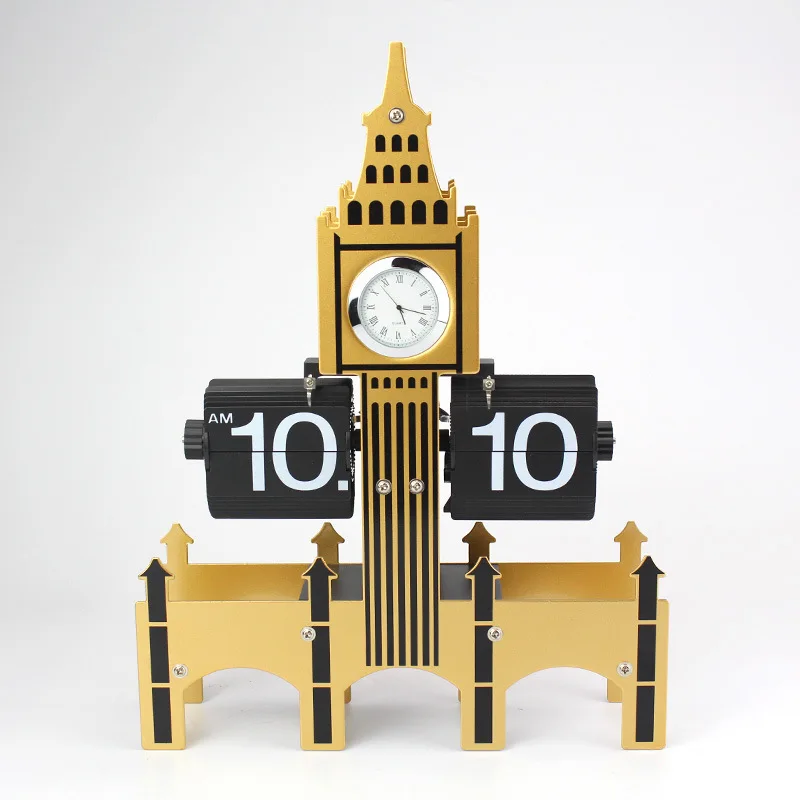 Retro Auto Flip Clock Vintge Room Decor British Big Ben Automatic Page Turning Clock 2 in 1 Quartz Watch Living Room Kids Gift
Retro Auto Flip Clock Vintge Room Decor British Big Ben Automatic Page Turning Clock 2 in 1 Quartz Watch Living Room Kids Gift