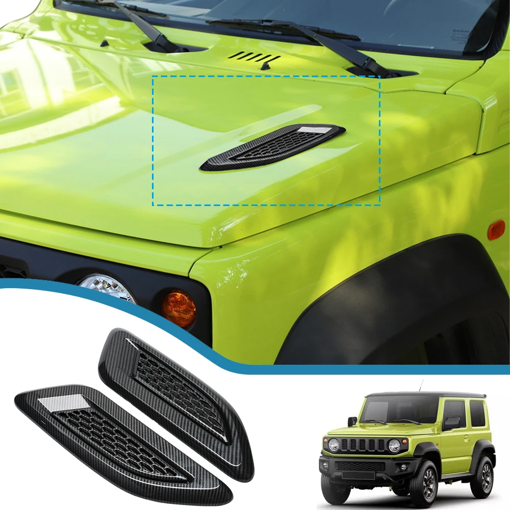 Декоративные накладки на воздуховоды капота для Suzuki Jimny JB23 JB33 JB43 JB64 JB74 JC74 1997-2026, внешние аксессуары
Декоративные накладки на воздуховоды капота для Suzuki Jimny JB23 JB33 JB43 JB64 JB74 JC74 1997-2026, внешние аксессуары