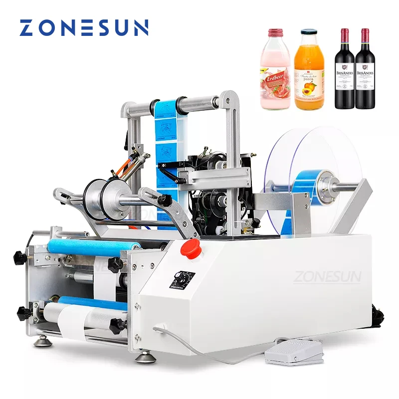 ZONESUN LT190 Semi-automatic Plastic Tin Can Glass Round Bottle Labeling Machine Sticker Labeller for Single & Double Sides
ZONESUN LT190 Semi-automatic Plastic Tin Can Glass Round Bottle Labeling Machine Sticker Labeller for Single & Double Sides