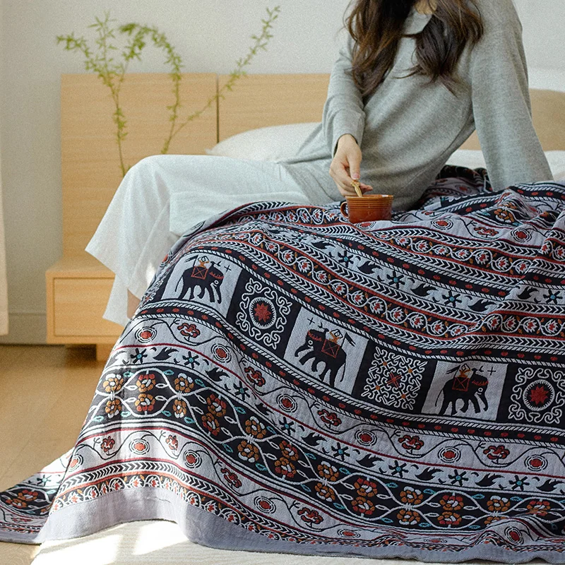 Throw Blanket For Beds Bohemian Muslin Towel Quilt Decoration Bedspreads Double Cover Blankets Bedding Linen 200*230cm
Throw Blanket For Beds Bohemian Muslin Towel Quilt Decoration Bedspreads Double Cover Blankets Bedding Linen 200*230cm