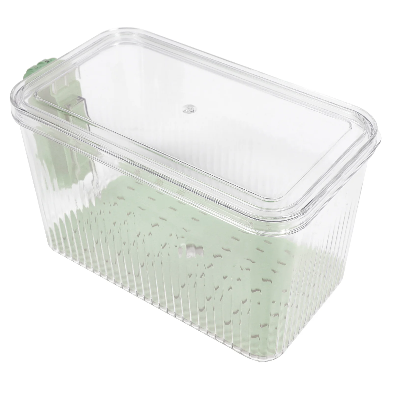 

Plastic Containers Food Fridge Toast Case Fresh Keep Holder Box Storage Refrigerator Fruit Canister Bread Keeper For