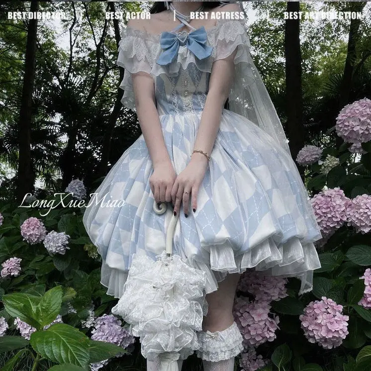 Coolfel Sweet Lolita Sky Mirror Alice Elegant One-Line Shoulder Pod Dress Women Dress Lolitagirl Fashion
Coolfel Sweet Lolita Sky Mirror Alice Elegant One-Line Shoulder Pod Dress Women Dress Lolitagirl Fashion
